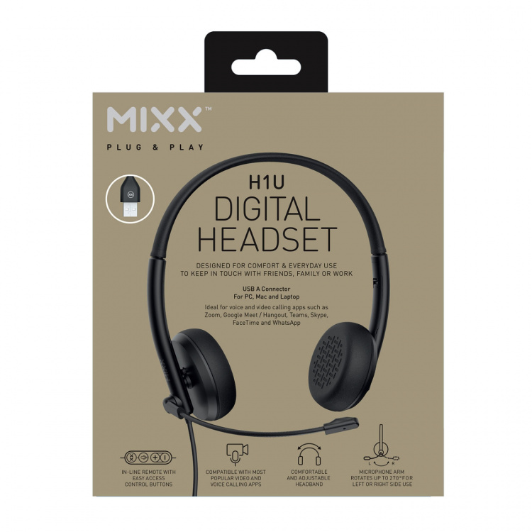 MIXX Headset Stereo H1u Kablet USB-A