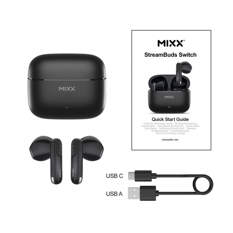 MIXX Øretelefoner Switch A7 In-Ear Tws Sort