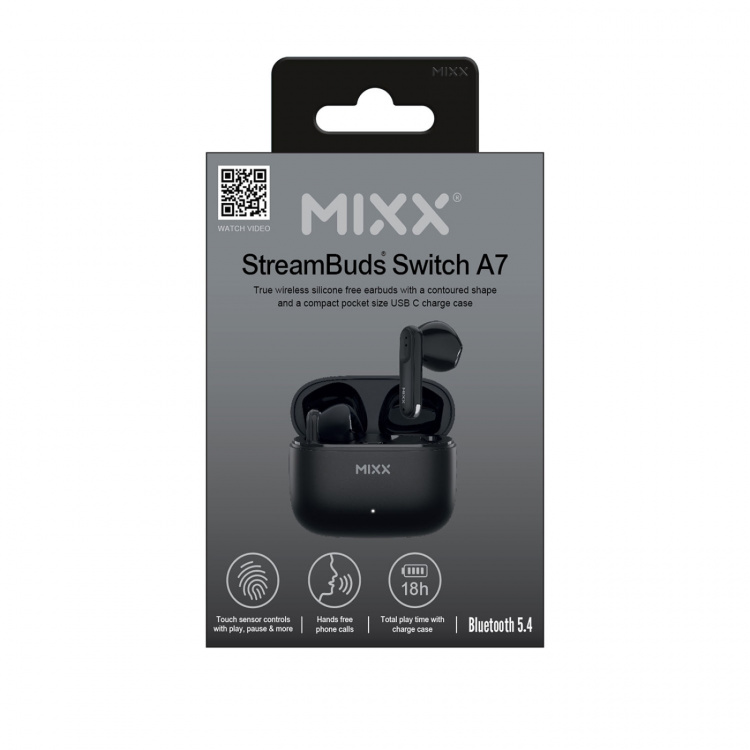 MIXX Øretelefoner Switch A7 In-Ear Tws Sort