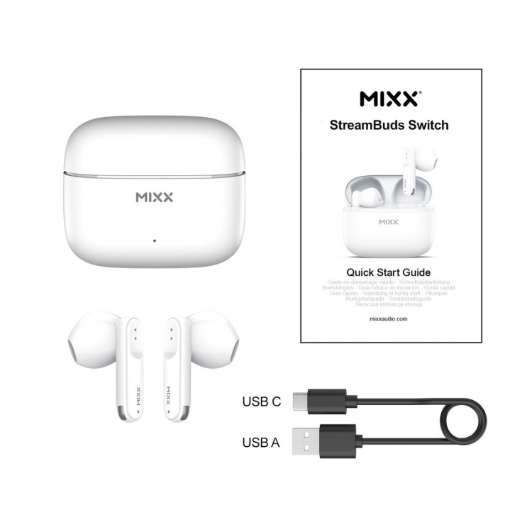 MIXX Øretelefoner Switch A7 In-Ear Tws Hvid