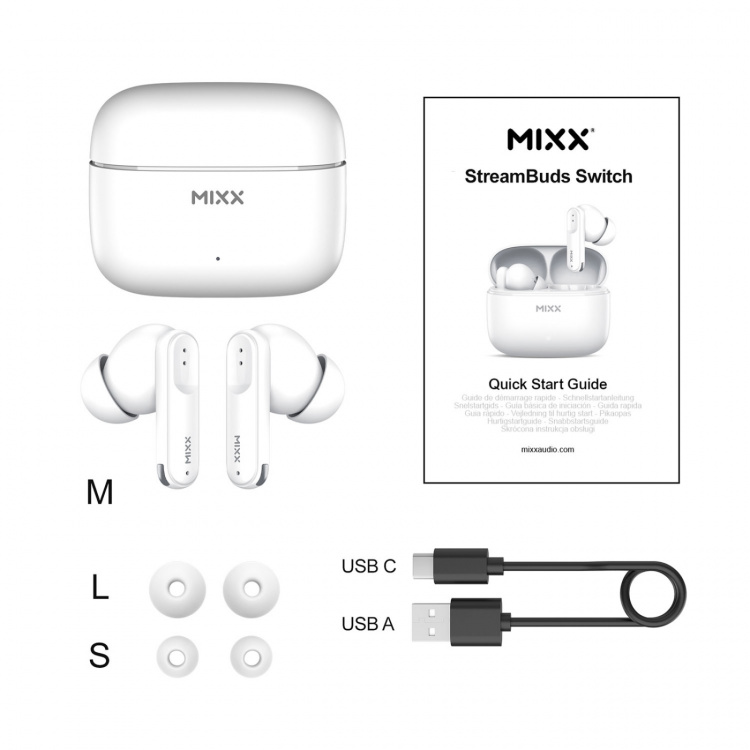 MIXX Øretelefoner Switch S7 In-Ear Tws Hvid