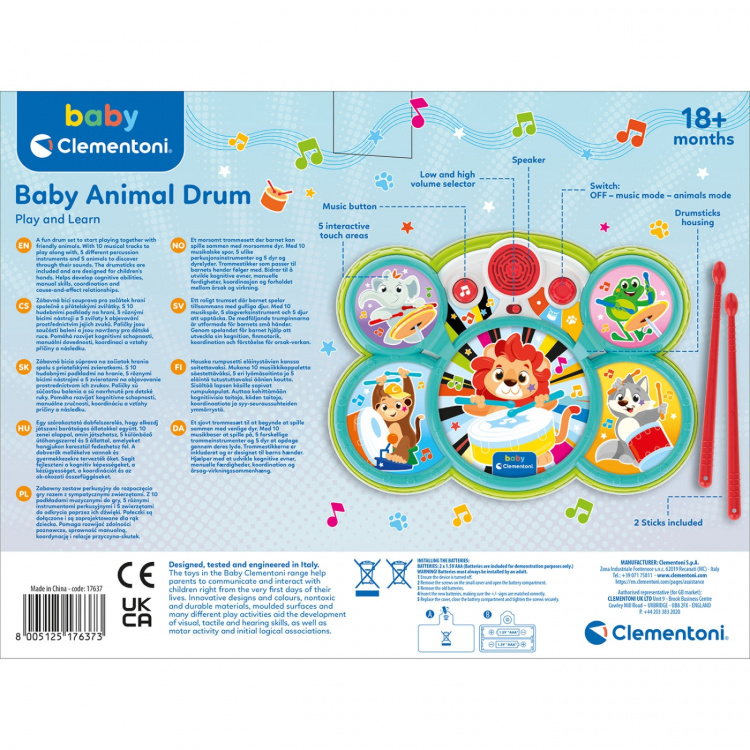 Clementoni Musiklegetøj Musical Toy Drums