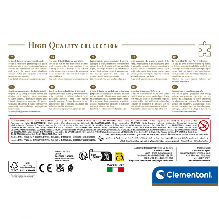 Clementoni Puslespil 500 Pcs CB High Quality Collection Victorian Promenade