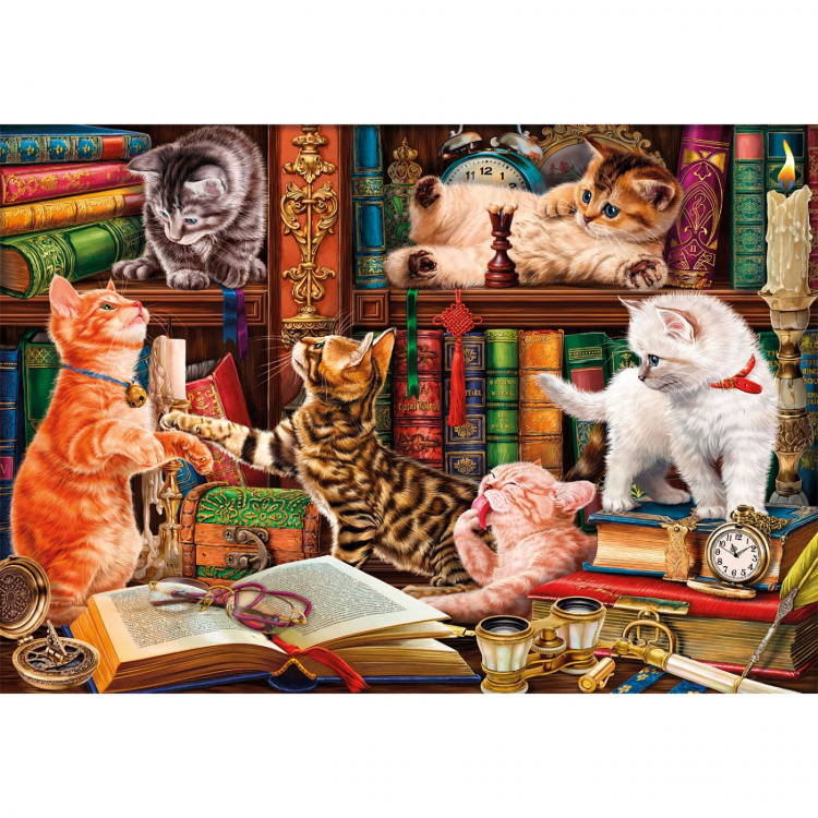 Clementoni Puslespil 1000 Pcs CB Curious Whiskers