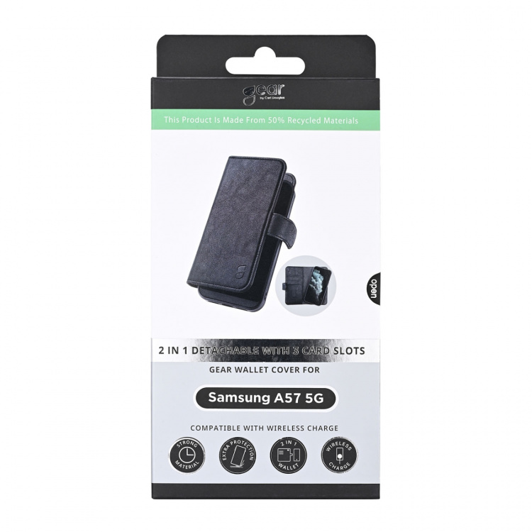 Gear Wallet 2i1 3 Kort Sort - Samsung Galaxy A57 5G