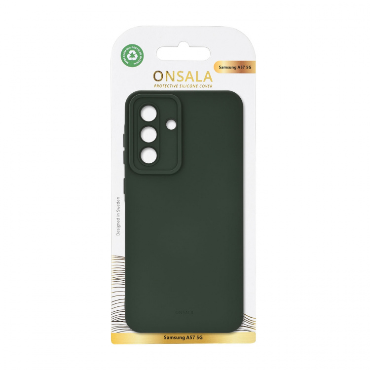 Onsala Cover med Silikone Feel Olive Green - Samsung Galaxy A57 5G