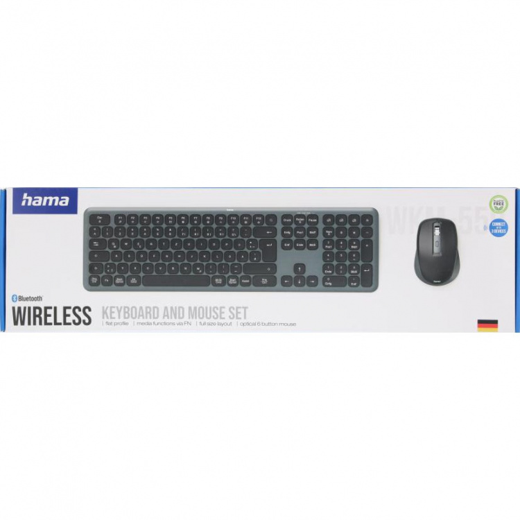 Hama Sæt Tastatur/Mus WKM-550 Trådløst Sort