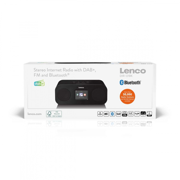 Lenco Stereo internetradio med DAB+, FM og Bluetooth®