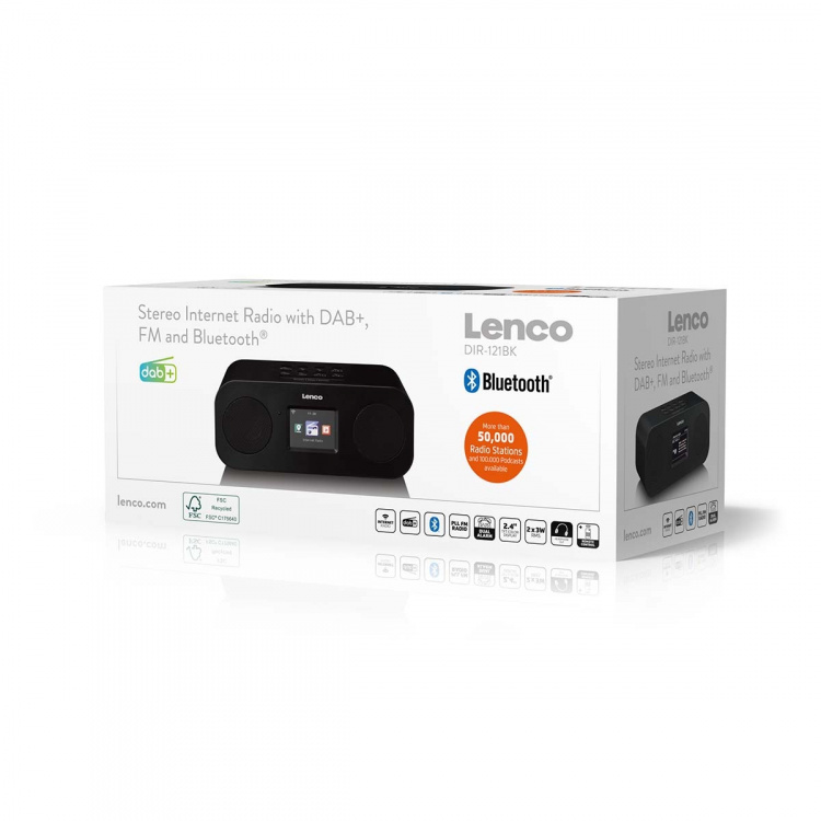 Lenco Stereo internetradio med DAB+, FM og Bluetooth®