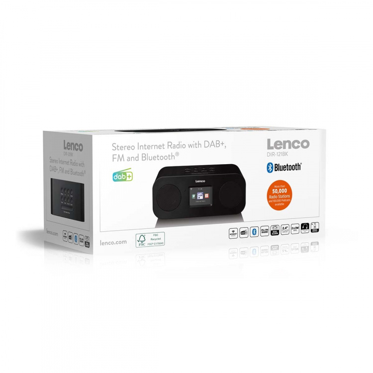 Lenco Stereo internetradio med DAB+, FM og Bluetooth®
