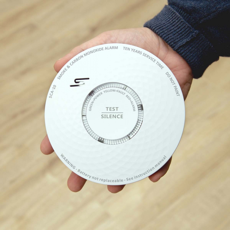 Alecto Pakke med røg- og kuliltealarm Hvid