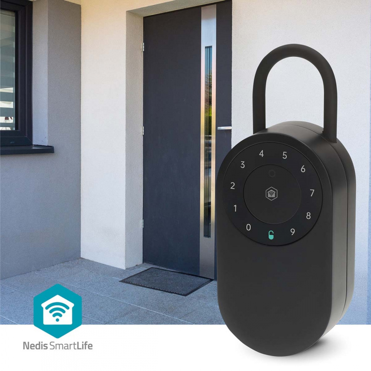 Nedis SmartLife Nøgleboks | Bluetooth® | Udendørs | Ciffer | IP65 | Sort