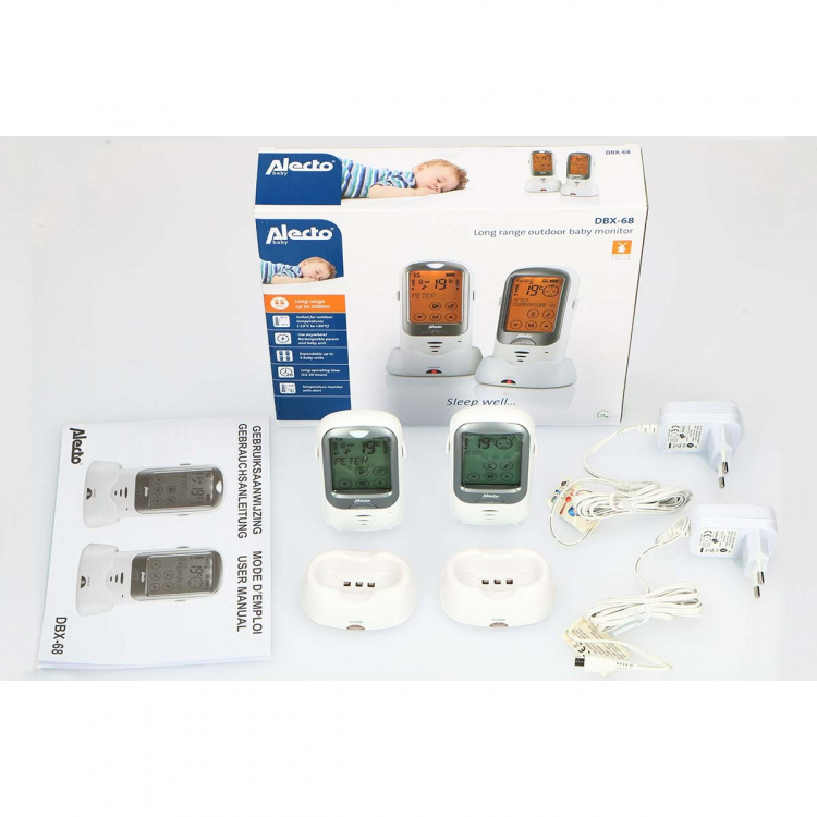 Alecto Udendørs babyalarm med lang rækkevidde Hvid/Antracit