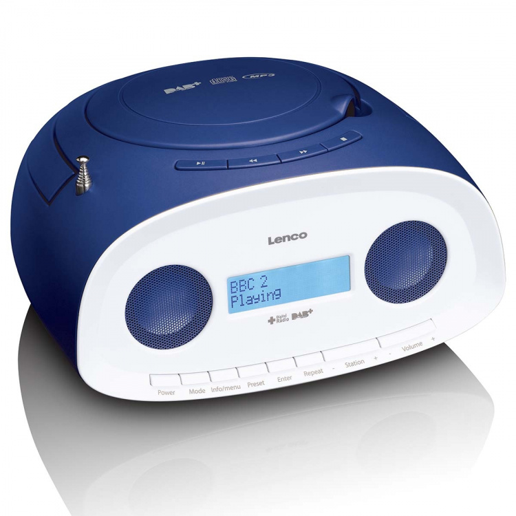 Lenco Bærbar DAB+/FM-radio med cd- og USB-afspiller Blå