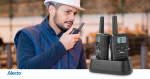 Alecto Walkie-Talkie-sæt | 2 håndsæt | Op til 10 km | Frekvenskanaler: 8 | PTT / VOX | 24 timers standby | Opladningsbase inkluderet | Hovedtelefonudgang | Sort
