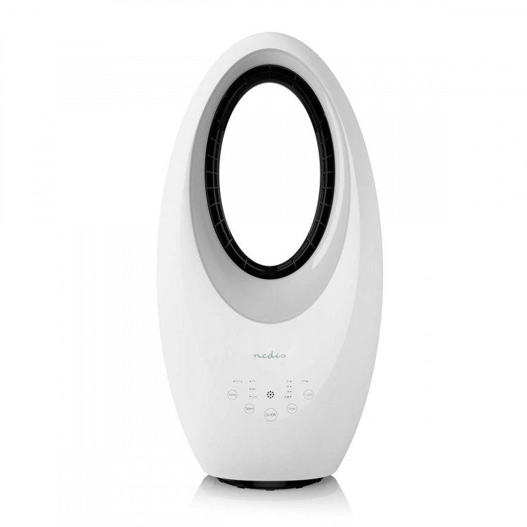 Nedis Bladløs ventilator | Strømforsyning | 50 W | Svingning | Fjernbetjening | Luk-off timer: 7.5 h | 3-hastighedsindstilling | Hvid