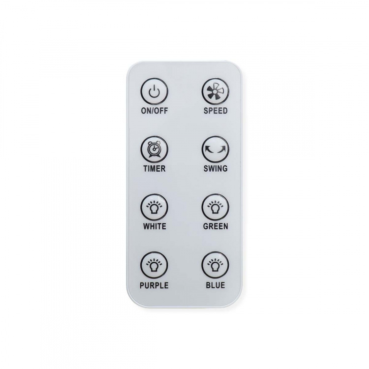 Nedis Bladløs ventilator | Strømforsyning | 50 W | Svingning | Fjernbetjening | Luk-off timer: 7.5 h | 3-hastighedsindstilling | Hvid