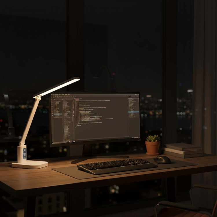 Nedis LED Bordlampe | Dæmpbar | 3 Lystilstande | 220 lm | Genopladelig | Dimmer - Til produkt | Hvid