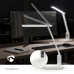 Nedis LED Bordlampe | Dæmpbar | 3 Lystilstande | 220 lm | Genopladelig | Dimmer - Til produkt | Hvid