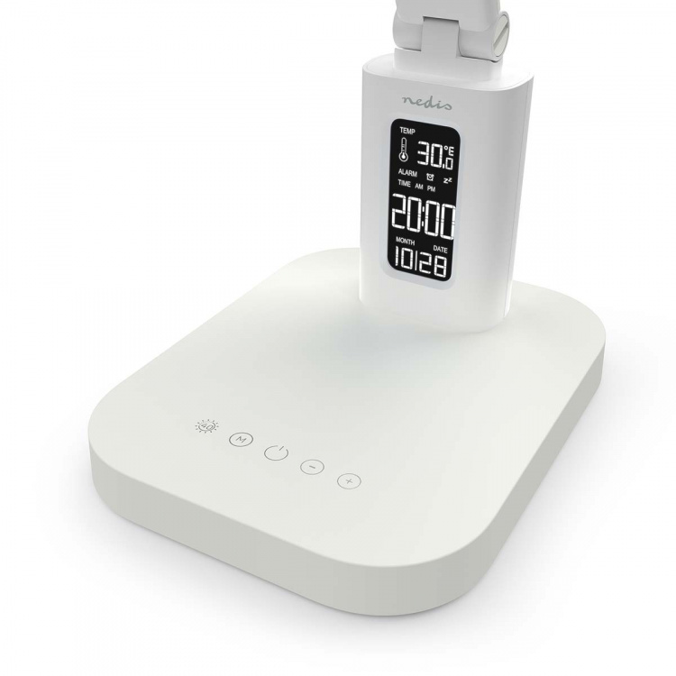 Nedis LED Bordlampe | Dæmpbar | 3 Lystilstande | 220 lm | Genopladelig | Dimmer - Til produkt | Hvid