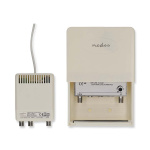 Nedis Mastforstærker | Antal output: 2 | Få kontrol: 15 - 30 dB | F-Hun | Støjtal: 4 dB | Hvid