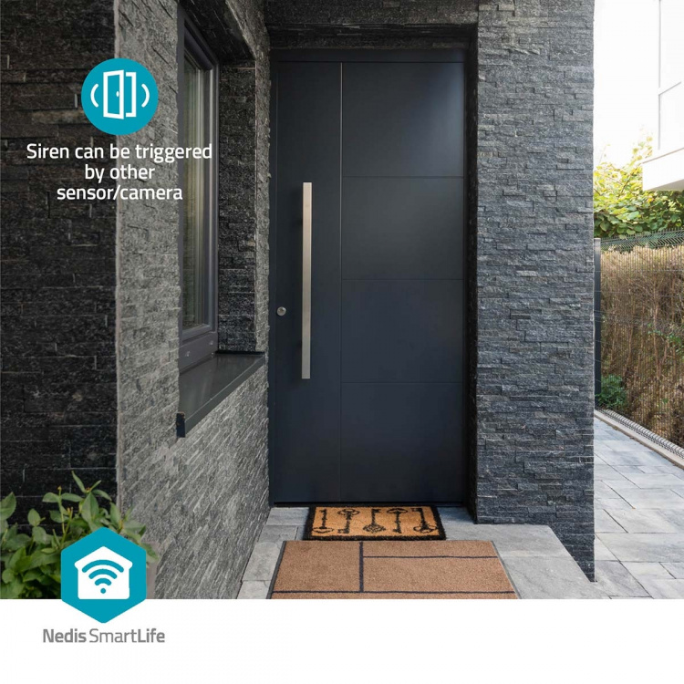 Nedis SmartLife Klokke | RF, frequency 433 Mhz / Wi-Fi | Strømforsyning | 60 melodier | 100 - 240 V AC | Justérbar volume | Hvid