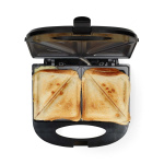 MELISSA Sandwichmaskine | 750 W | Sandwichplader | Automatisk temperaturkontrol | Non-stick belægning | Sort
