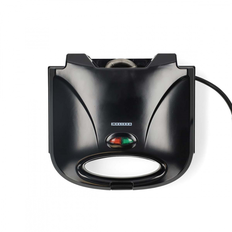 MELISSA Sandwichmaskine | 750 W | Sandwichplader | Automatisk temperaturkontrol | Non-stick belægning | Sort