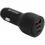 Champion Billaddare 130W 3-port QC/PD Svart