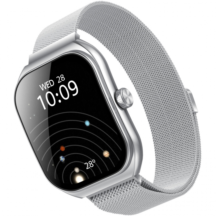 Celly Trainerwide Smartwatch Milanese mesh Silver