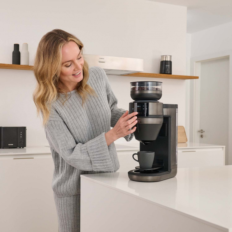 Severin Helautomatisk filterkaffebryggare FILKA 2.0 med termoskanna KA 4855 Dark Inox