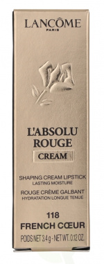 Lancome L\'Absolu Rouge Cream Lipstick Refillable 3.4 g #118 French Coeur