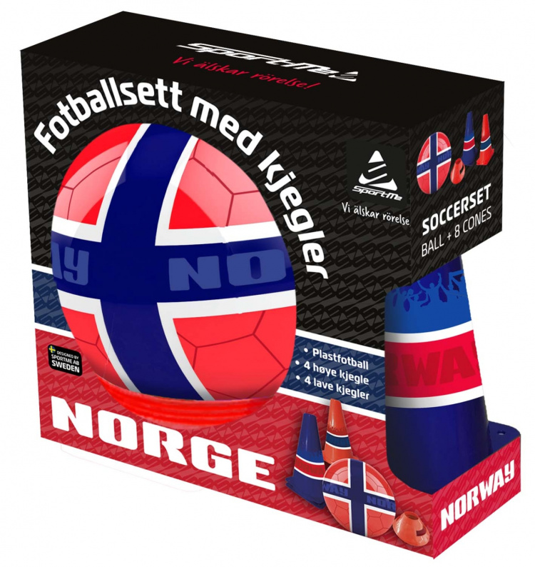 SportMe Fotbollsset NORGE - Boll och Koner