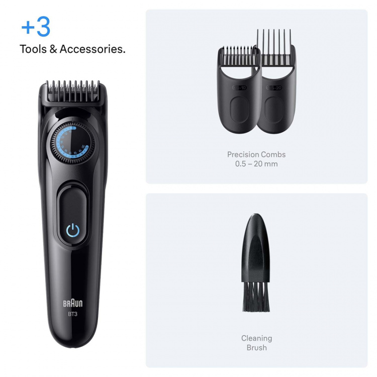 Braun Skäggtrimmer BT3520 +3 stylingtillbehör
