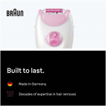 Braun Epilator Silk·épil 3 med sladd, Långvarigt Slät Hud, 3-031, Rosa