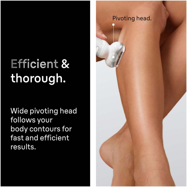 Braun Epilator Silk·épil 9 Wet & Dry, Långvarigt Slät Hud, 9-030, Silver