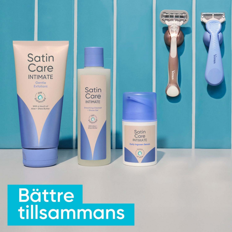Gillette Venus Satin Care Intimate Smoothing Cleanser + Rakgel för Intimområdet, 190 ml