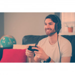 LogiLink Gamingheadset USB Svart/Röd