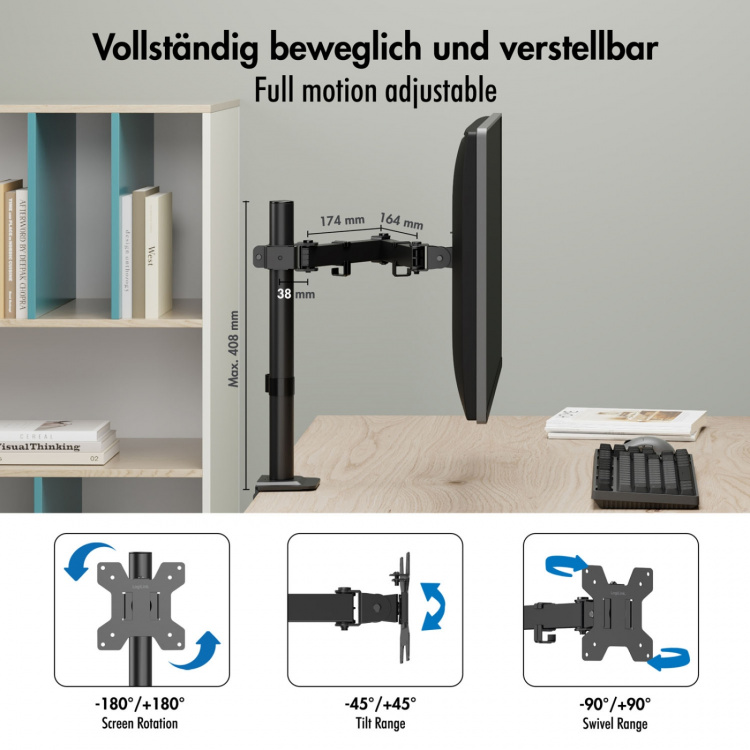 LogiLink Monitorfäste 17-32