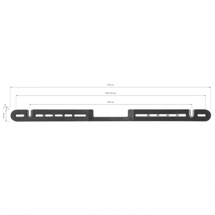 LogiLink Väggfäste för soundbar Sonos Arc / Sonos Arc Ultra Svart