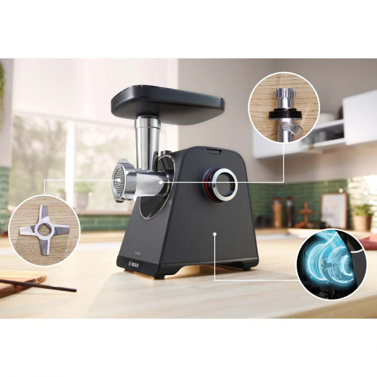 Bosch Köttkvarn MFWS430B 1900W många tillbehör