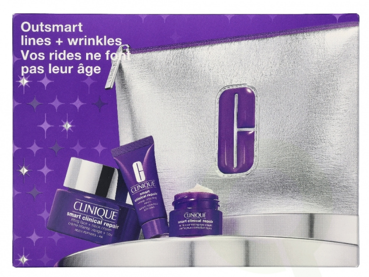 Clinique Smart Lift Value Set 65 ml Smart Clinical Repair Lifting Face + Neck Cream 50ml /Smart Clinical Repair Wrinkle Correcting Serum 10ml /Smart Clinical Repair Wrinkle Correcting Eye Cream 5ml