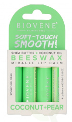 Biovene Soft-Touch Smooth! Beeswax Coconut+Pear Lip Balm Set 17 g 4x4,25g