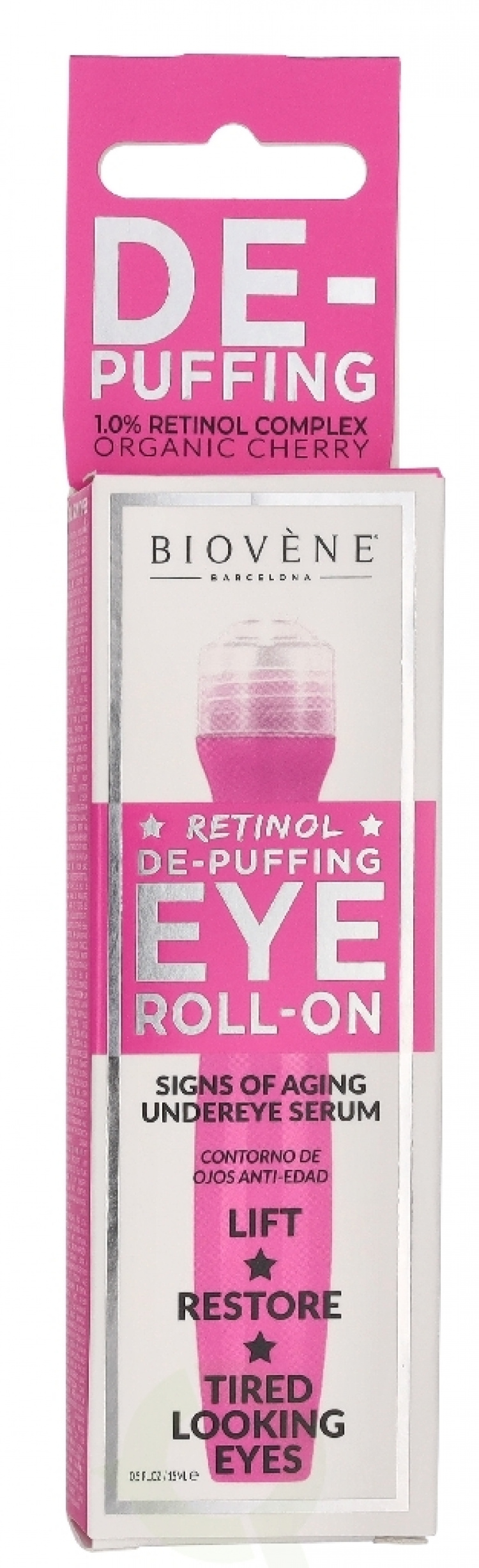 Biovene De-Puffing Eye Roll-On Device 15 ml Organic Cherry