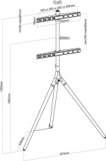 One for All WM7471 – Designet gulvstativ til 32–65