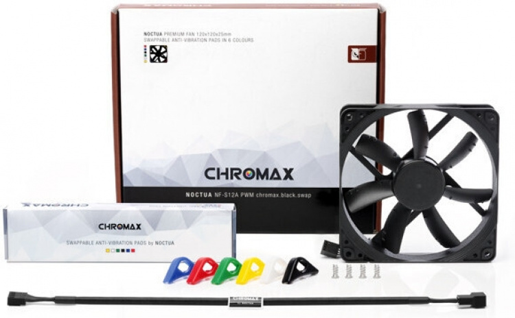 Noctua NF-S12A PWM chromax.blac.swap – chassifläkt, 120 mm 