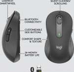 Logitech Signature M650 L LEFT – trådløs mus, sort