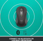 Logitech Signature M650 L LEFT – trådløs mus, sort