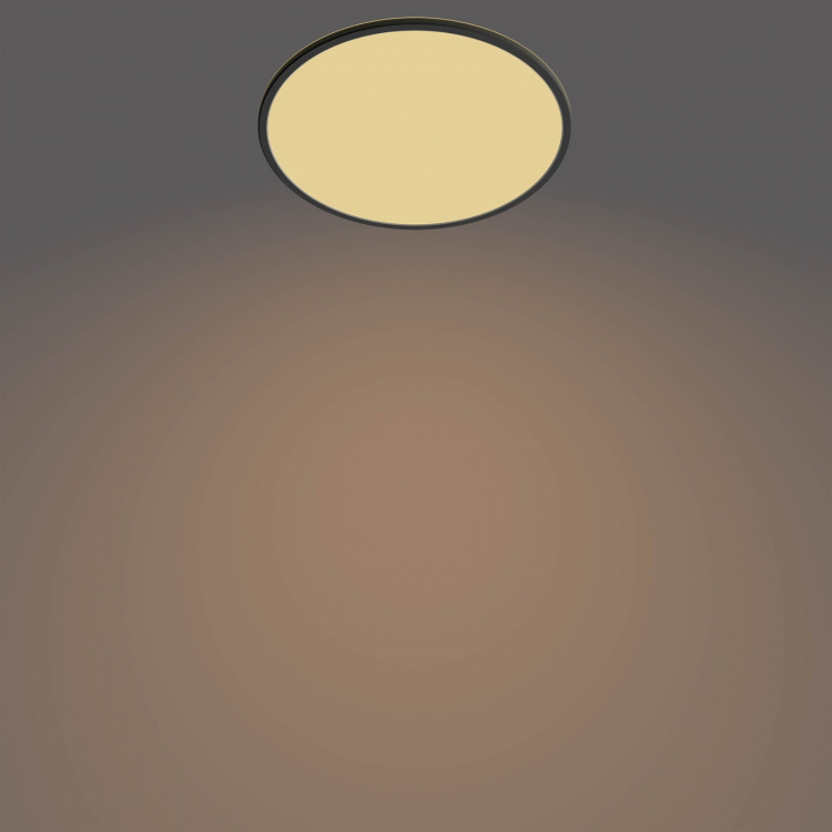 Philips Superslim CL550 loftslampe, rund, sort, 1900 lm, 2700K