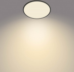 Philips Superslim CL550 loftslampe, rund, sort, 1900 lm, 2700K
